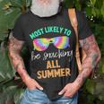 Tie Dye Most Likely To Be Snacking All Summer Unisex T-Shirt Gifts for Old Men