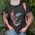 Trans Pride Transgender Phoenix Flames Fire Mythical Bird Unisex T-Shirt Gifts for Old Men