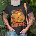Trick Or Guitar Halloween Musical Costume Witch's Hat T-Shirt Gifts for Old Men