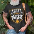 Trust The Process Motivational Quote Gym Workout Graphic Unisex T-Shirt Gifts for Old Men