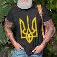 Ukrainian Tryzub Symbol Ukraine Trident T-Shirt Gifts for Old Men