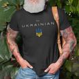 I Am Ukrainian I Am From Ukraine Trident Flag T-Shirt Gifts for Old Men
