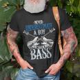 Never Underestimate A Boy With A Bass Guitar T-Shirt Gifts for Old Men
