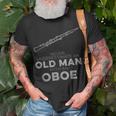 Never Underestimate An Old Man With An Oboe Vintage Novelty T-Shirt Gifts for Old Men