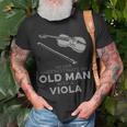 Never Underestimate An Old Man With A Viola T-Shirt Gifts for Old Men