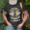 Never Underestimate The Power Of An Old Man With A Camera T-Shirt Gifts for Old Men