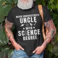Never Underestimate Uncle With Science Degree T-Shirt Gifts for Old Men