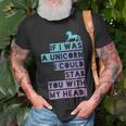 If I Was A Unicorn I Could Stab You Emo T-Shirt Gifts for Old Men