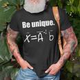 Be Unique Linear Algebra T-Shirt Gifts for Old Men