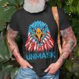 Unmask Usa 4Th Of July Eagle -On Back No More Mask 4 Of July Unisex T-Shirt Gifts for Old Men
