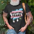 Uplifting Trance With Trans Flag T-Shirt Gifts for Old Men
