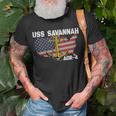 Uss Savannah Aor-4 Replenishment Oiler Ship Veterans Day Dad T-Shirt Gifts for Old Men
