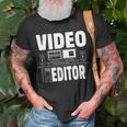 Video Editing Editor T-Shirt Gifts for Old Men