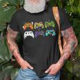 Video Gaming Controllers Game Halloween Gamer Boys T-Shirt Gifts for Old Men