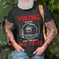 Viking Blood Runs Through My Veins Viking Odin T-Shirt Gifts for Old Men