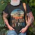 Vintage Best Dad By Par Fathers Day Funny Disc Golf Dad Unisex T-Shirt Gifts for Old Men