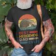 Vintage Best Hedgehog Dad Ever Gift Animals Lover Unisex T-Shirt Gifts for Old Men