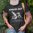 Vintage Boxer Man Knock Out Power Best Boxing Kickboxing Unisex T-Shirt Gifts for Old Men