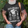 Vintage Cooking Bbq Bearded Culinary Gangster Guru Grilling Unisex T-Shirt Gifts for Old Men