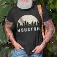 Vintage Houston Skyline City Baseball Met At Gameday T-Shirt Gifts for Old Men