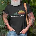 Vintage Hughson California Home Souvenir Print T-Shirt Gifts for Old Men