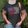 Vintage Patriotic Party Patriot Lion Raise Lions Not Sheep Unisex T-Shirt Gifts for Old Men