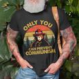 Vintage Only You Can Prevent Communism Bear Camping T-Shirt Gifts for Old Men