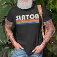 Vintage Retro 70S 80S Style Hometown Of Slaton Tx T-Shirt Gifts for Old Men