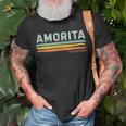 Vintage Stripes Amorita Ok T-Shirt Gifts for Old Men