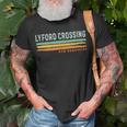 Vintage Stripes Lyford Crossing Nh T-Shirt Gifts for Old Men