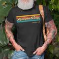 Vintage Sunset Stripes Amargosa Valley Nevada T-Shirt Gifts for Old Men