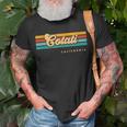 Vintage Sunset Stripes Cotati California T-Shirt Gifts for Old Men