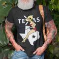 Vintage Texas Cowgirl Unisex T-Shirt Gifts for Old Men