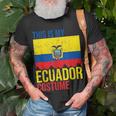 Vintage This Is My Ecuador Flag Costume For Halloween Ecuador Funny Gifts Unisex T-Shirt Gifts for Old Men
