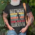 Vintage Never Underestimate An Old Man Who Loves Soccer Cute T-Shirt Gifts for Old Men