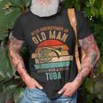 Vintage Never Underestimate An Old Man With A Tuba T-Shirt Gifts for Old Men