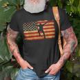 Vintage Us Flag SkateboardingRetro Skateboard T-Shirt Gifts for Old Men