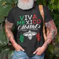 Viva Mexico Cabrones Independence Day Mexican Flag Mexico T-Shirt Gifts for Old Men