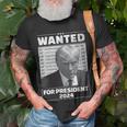 Wanted For President 2024 Trump Hot T-Shirt Gifts for Old Men