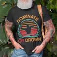Water Polo Dominate Or Drown Waterpolo Player T-Shirt Gifts for Old Men
