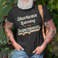 Shortwave Listening Is My Superpower Vintage T-Shirt Gifts for Old Men