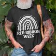 We Wear Red Ribbon Week Drug Free Red Ribbon Week T-Shirt Gifts for Old Men