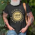 Woodgrain 1000Lb Club Powerlifter Squat Bench Deadlift T-Shirt Gifts for Old Men