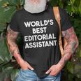 World's Best Editorial Assistant T-Shirt Gifts for Old Men
