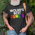 Worlds Best Guncle Gay Uncle Lovers Unisex T-Shirt Gifts for Old Men