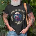 Worlds Coolest Dog Dad Papa - Men Doodle Unisex T-Shirt Gifts for Old Men