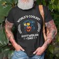 Worlds Coolest Dog Dad Papa - Men Rottweiler Unisex T-Shirt Gifts for Old Men