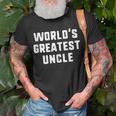 Worlds Greatest Uncle Funny Family Unisex T-Shirt Gifts for Old Men
