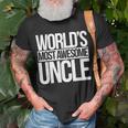 Worlds Most Awesome Uncle New Uncles To Be Unisex T-Shirt Gifts for Old Men