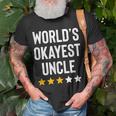 Worlds Okayest Uncle From Niece Nephew Funny Favorite Uncle Unisex T-Shirt Gifts for Old Men